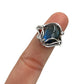 Oval Labradorite Leaf Ring