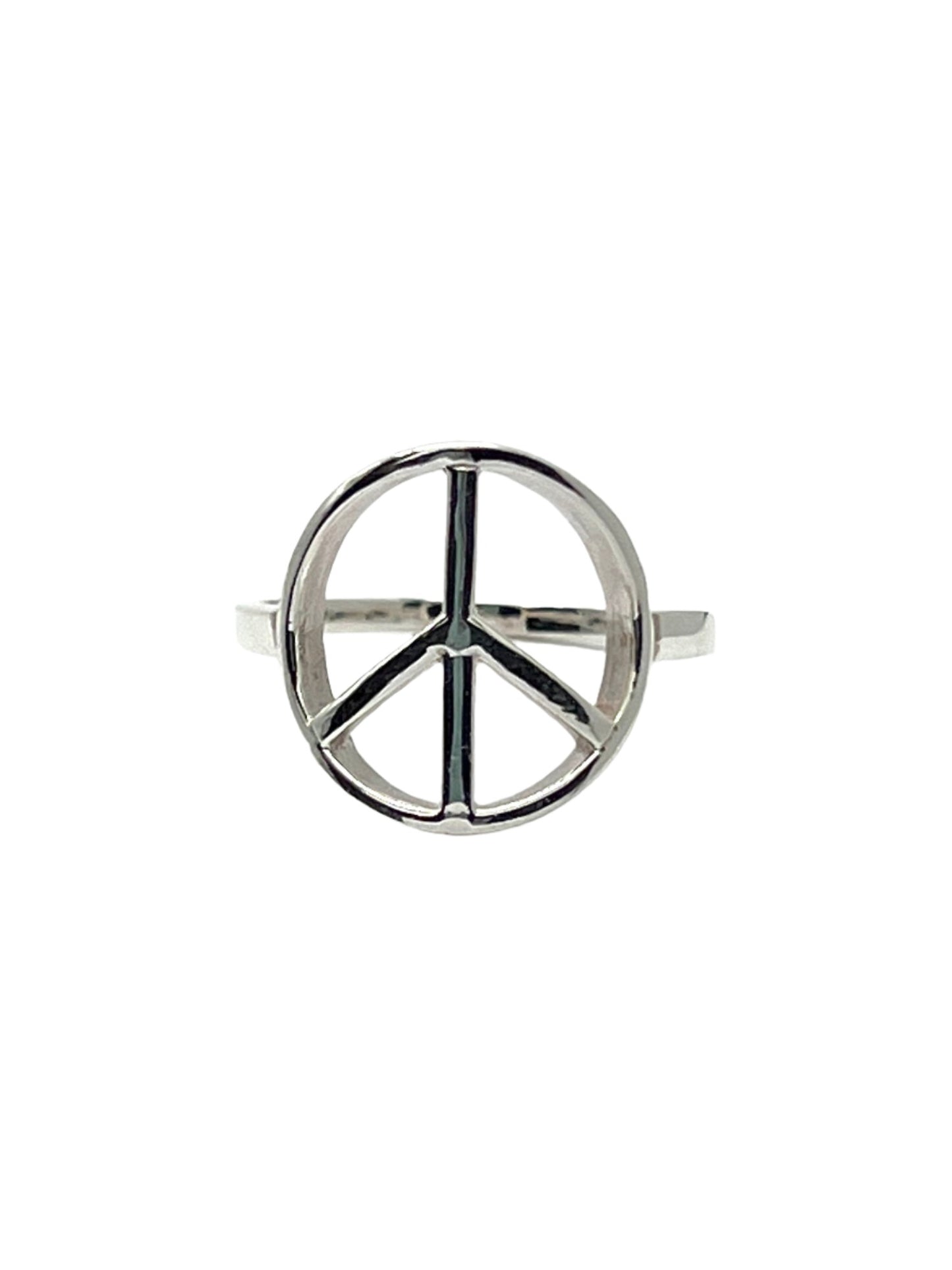 Sterling Silver Peace Sign Ring