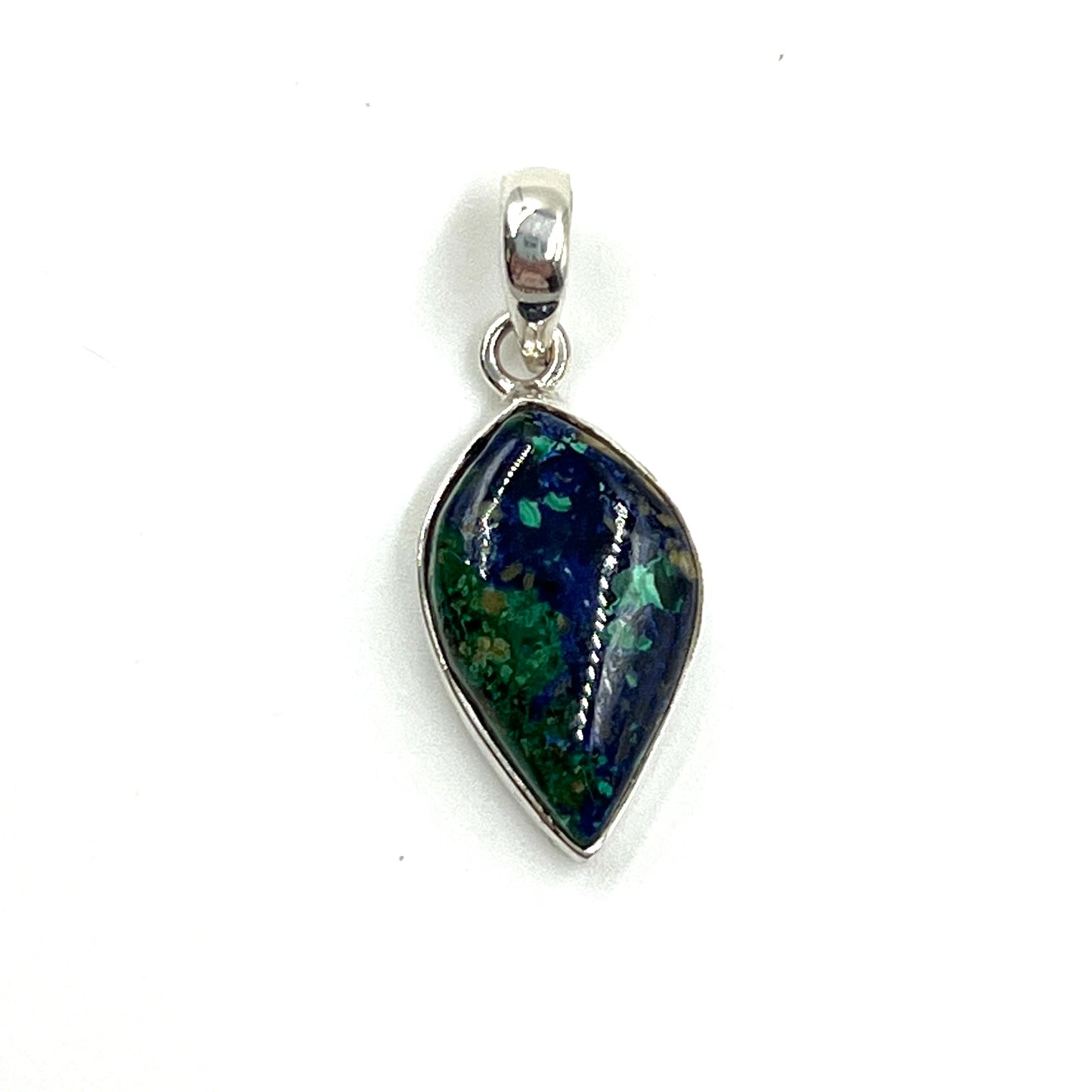 Sterling Silver Azurite Malachite Pendants