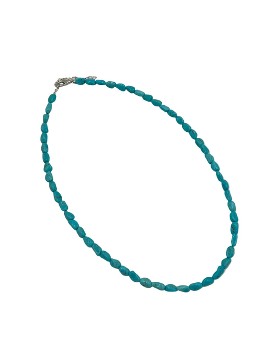 Silver Nugget Turquoise Necklace