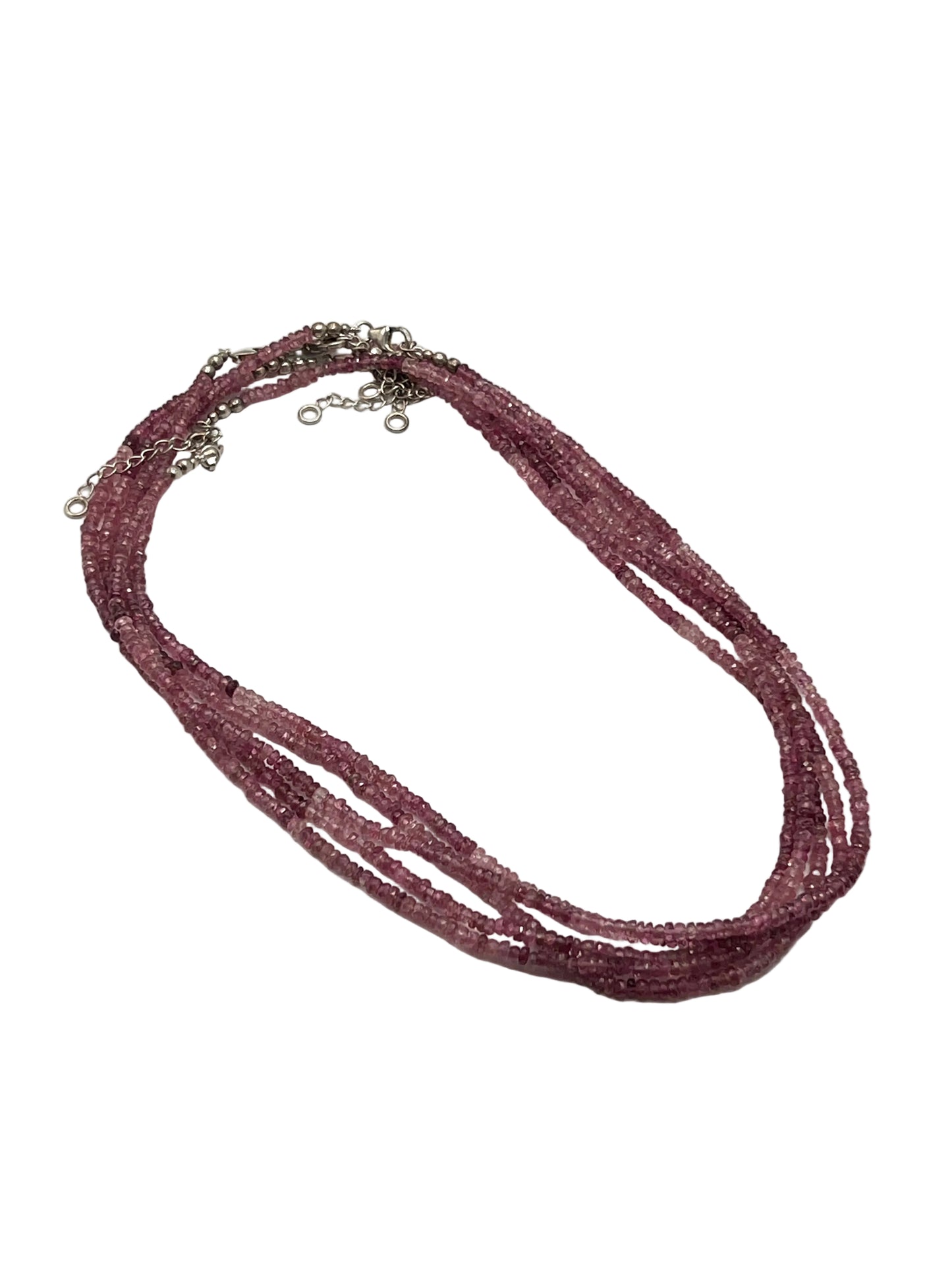 Silver Pink Tourmaline Necklace