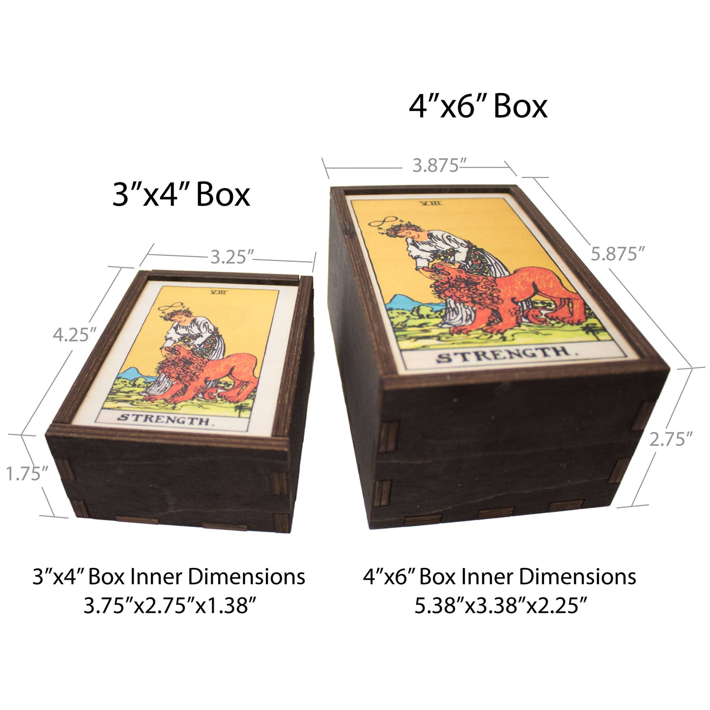 Tarot - 8 - Strength Full Color Stash Box