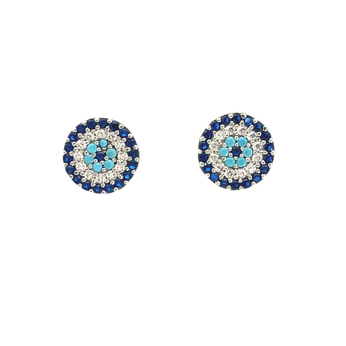 Pavé Evil Eye Stud Earrings