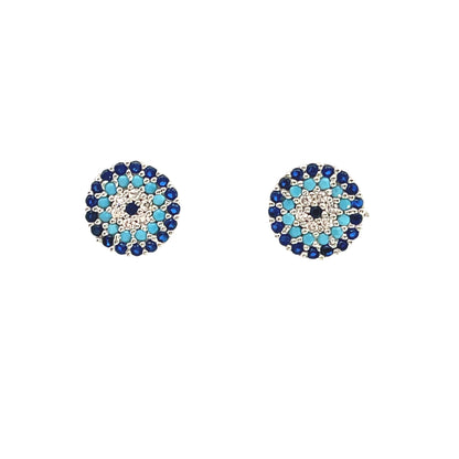Pavé Evil Eye Stud Earrings