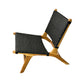 Black Rattan Teakwood Chair