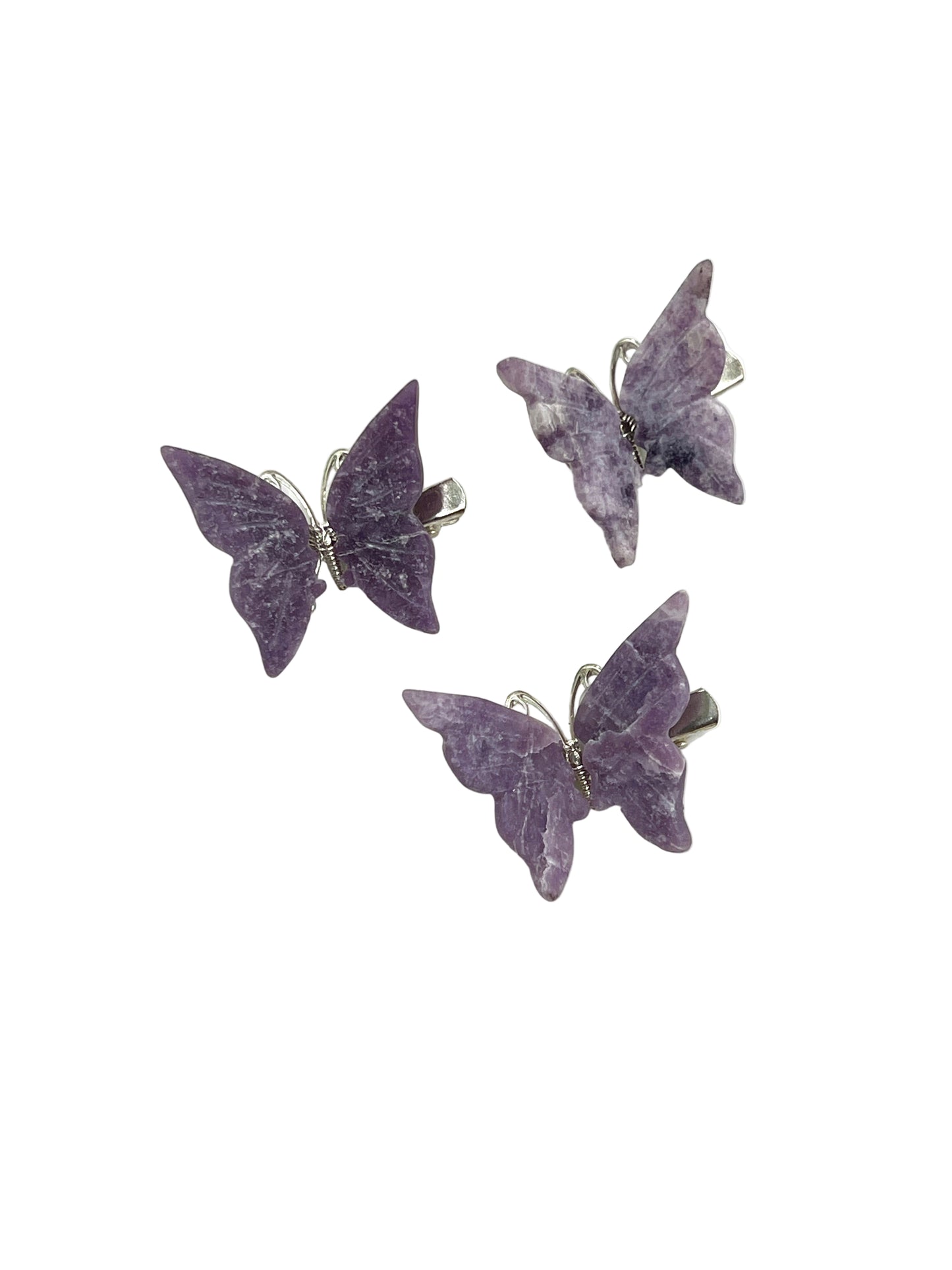 Crystal Butterfly Hair Clips