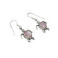 Sterling Silver Shell Sea Turtle Earrings