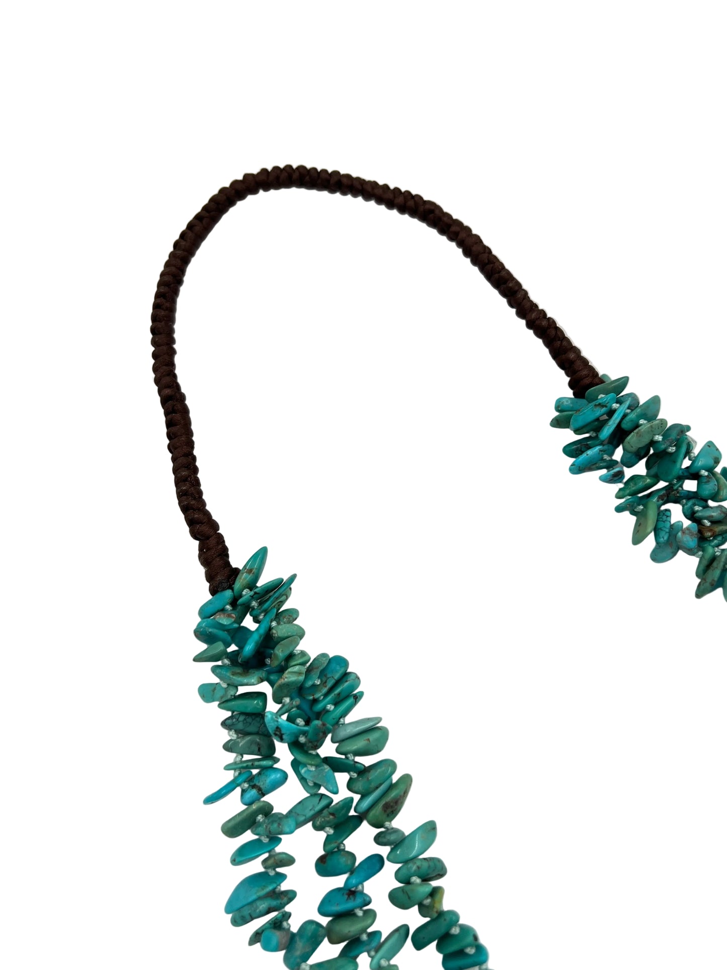 Hand Knotted Chip Turquoise Necklace