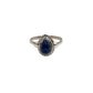 Beaded Teardrop Lapis Lazuli Ring