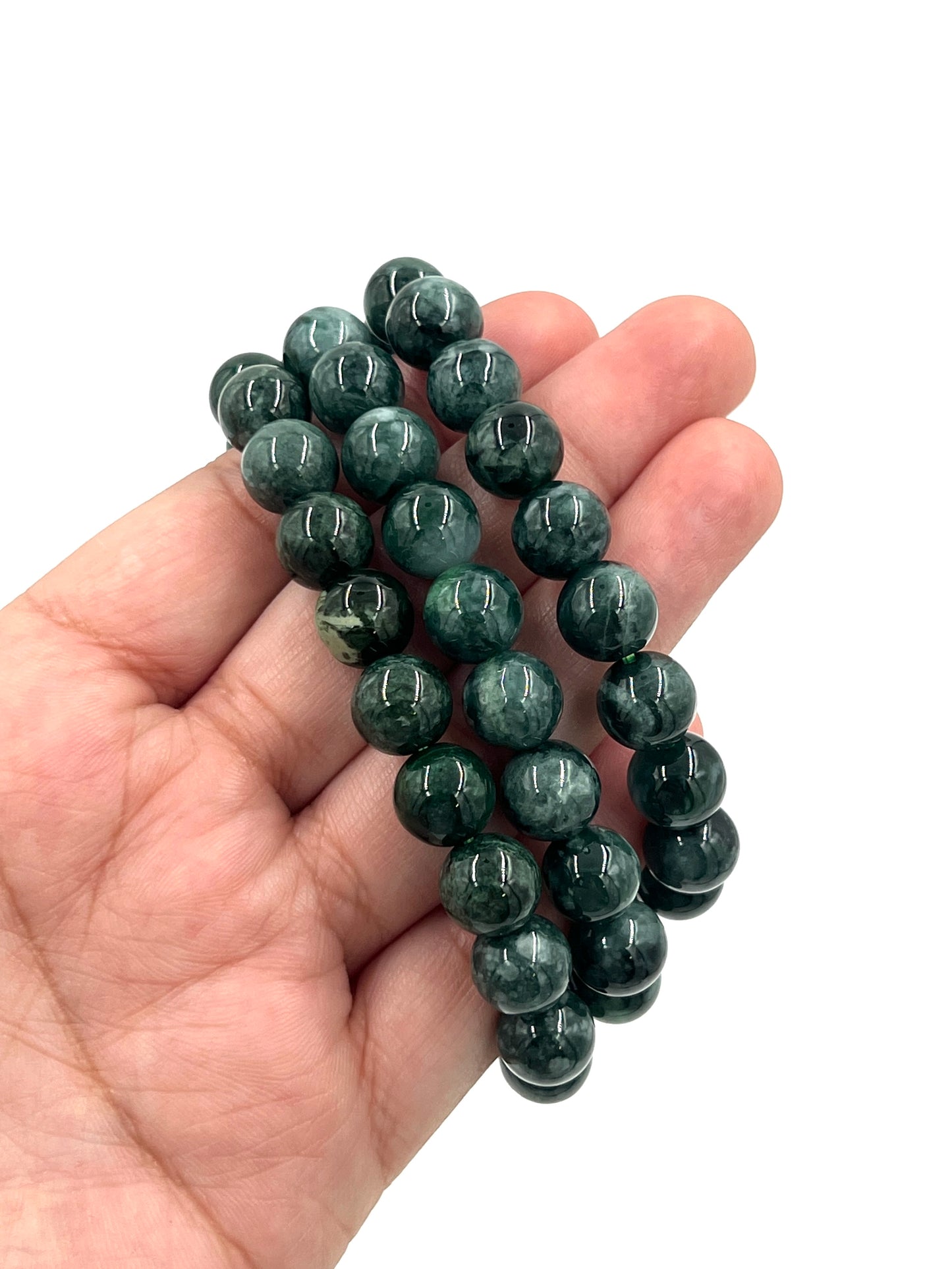 Jade Beaded Stretchy Bracelets