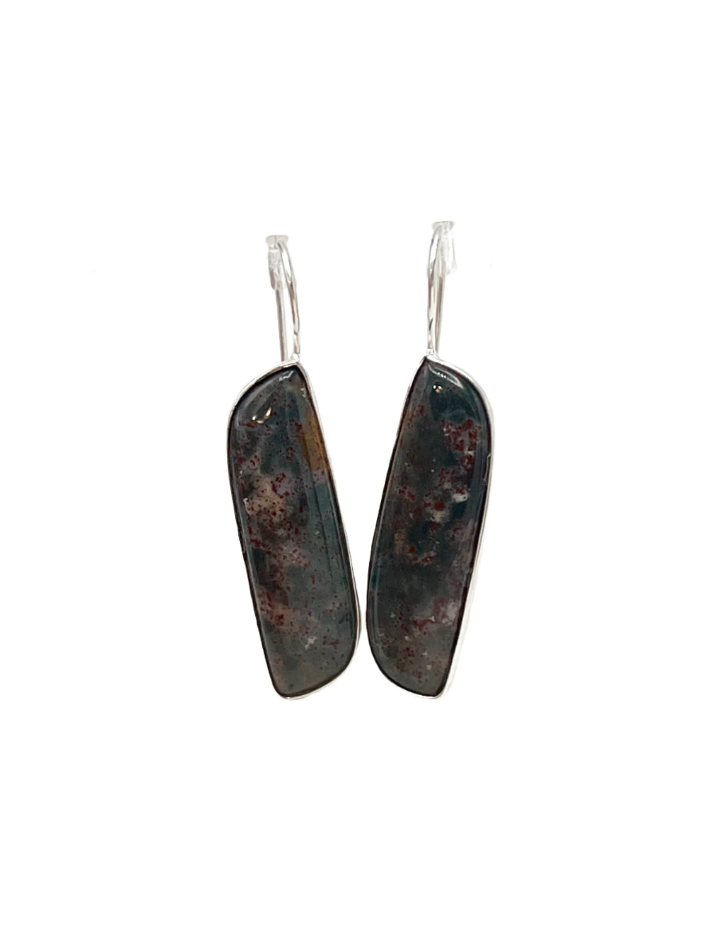 Sterling Silver Ocean Jasper Earrings