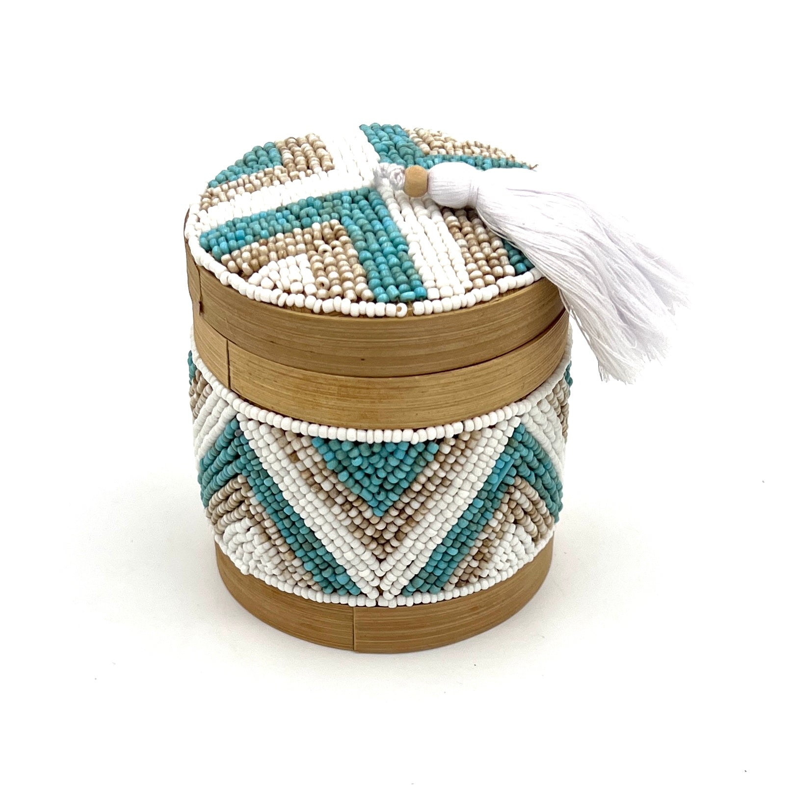 Bali Beaded Circle Boxes