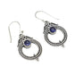 Sterling Silver Tanzanite Circle Twist Earrings