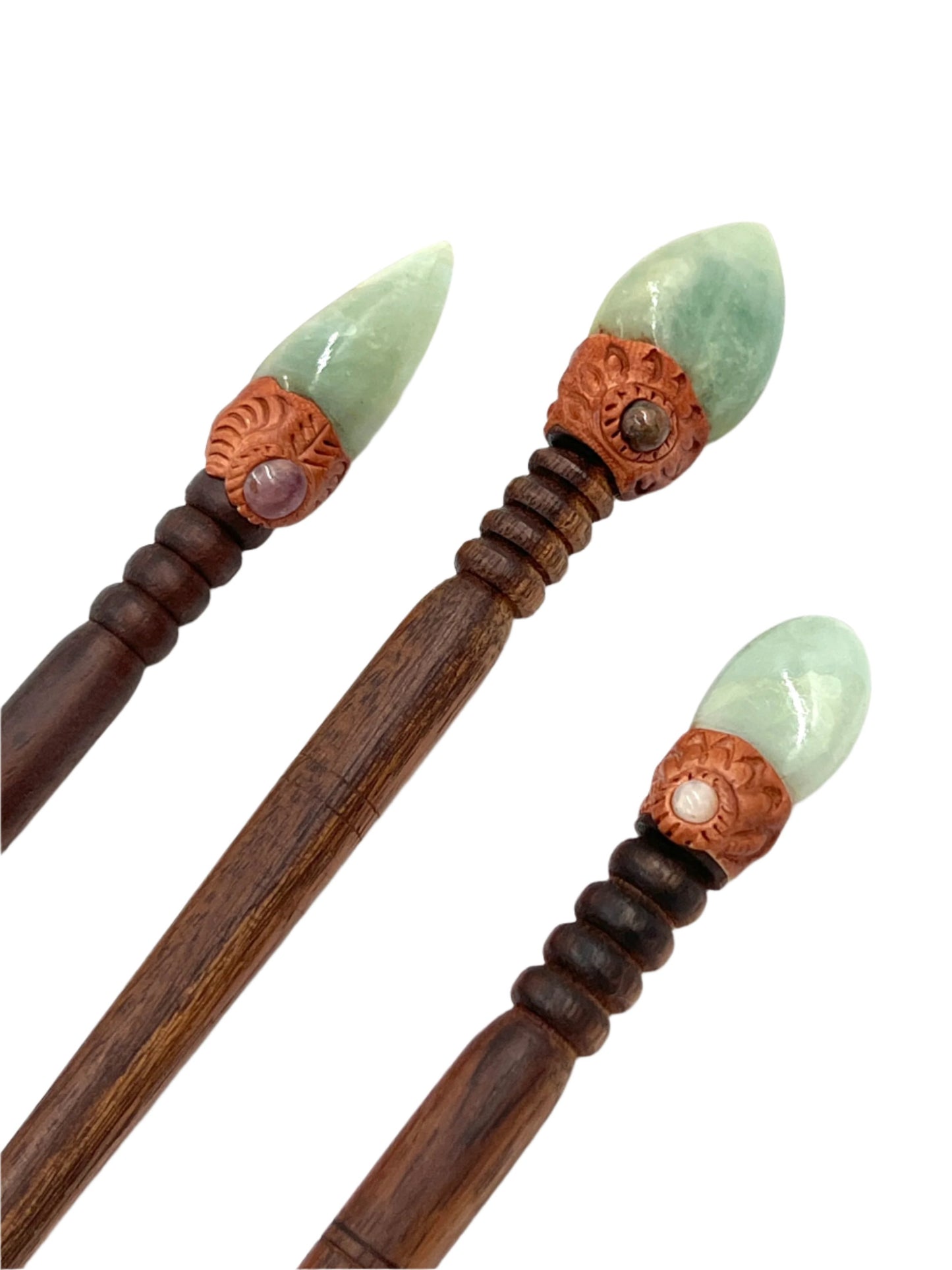 Handmade Gemstone Hair Sticks