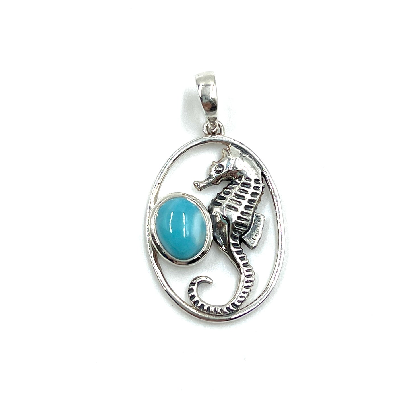 Sterling Silver Sea Creature Larimar Pendants