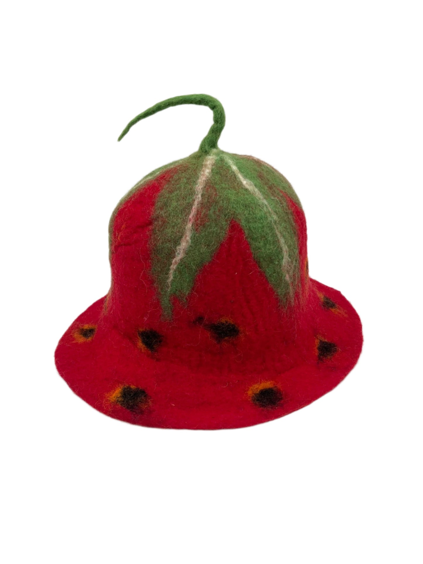 Hand felted Strawberry Wool Hat