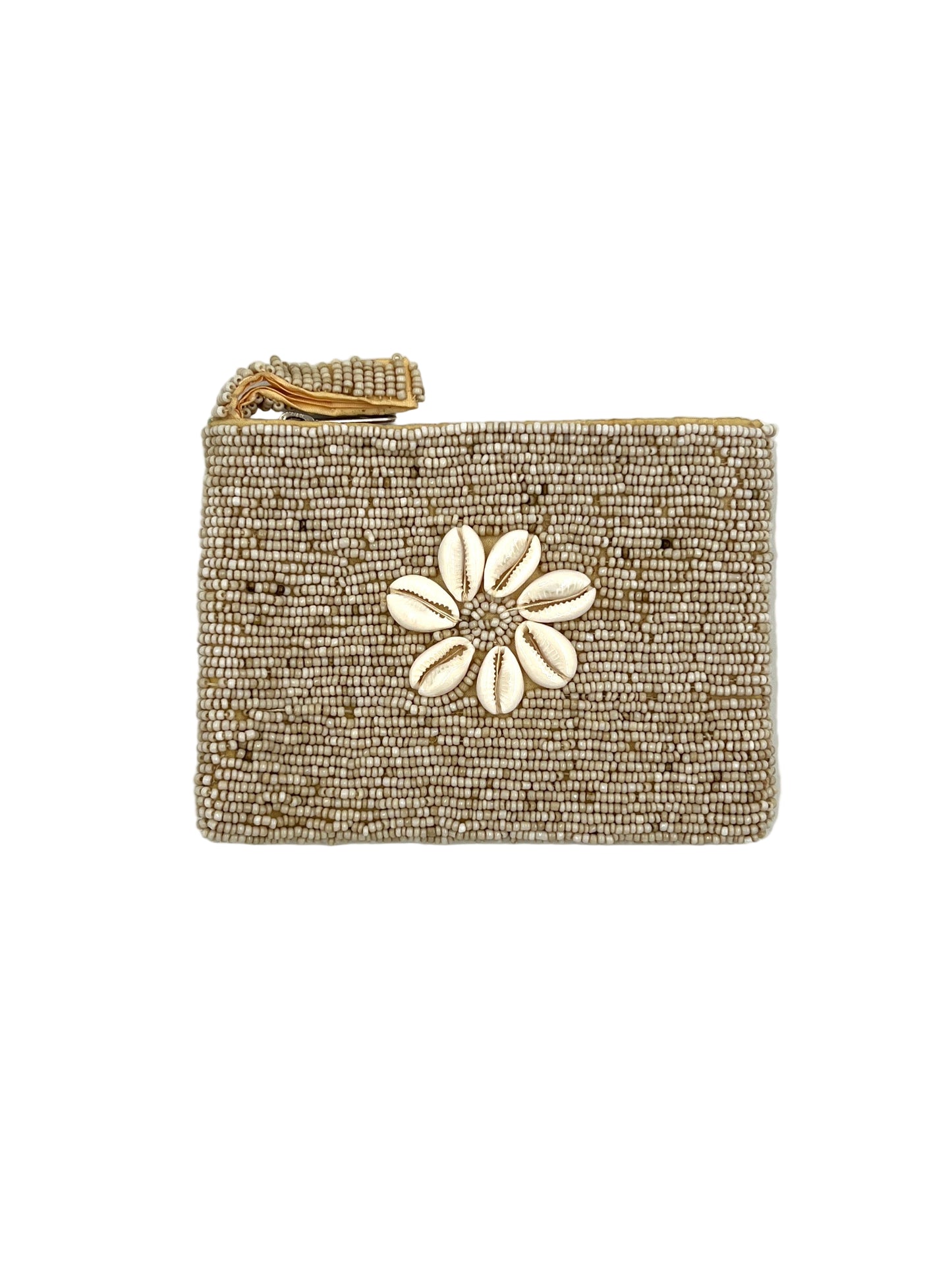 Beaded Cowrie Shell Coin Purse