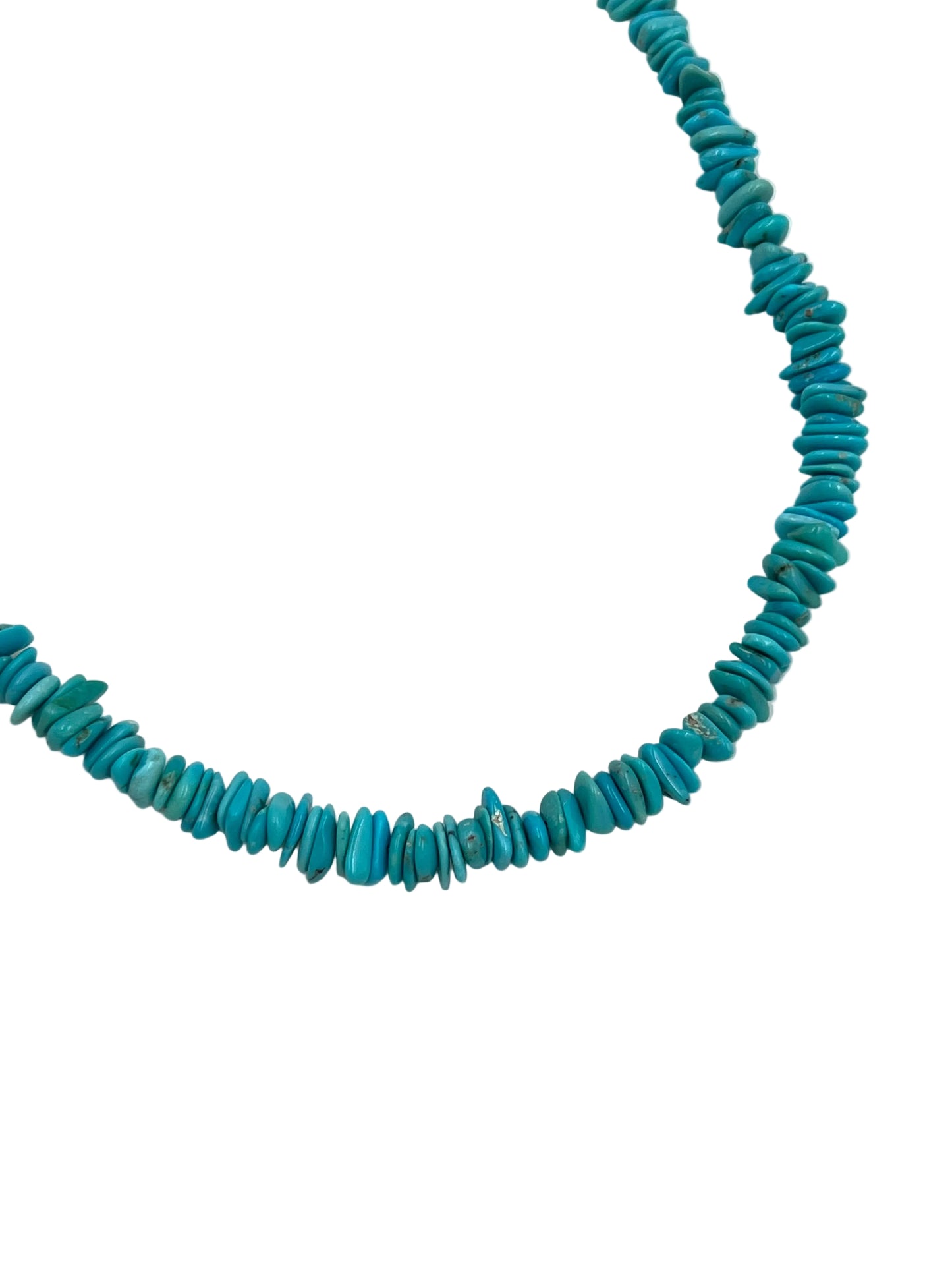 Silver Chip Turquoise Necklace