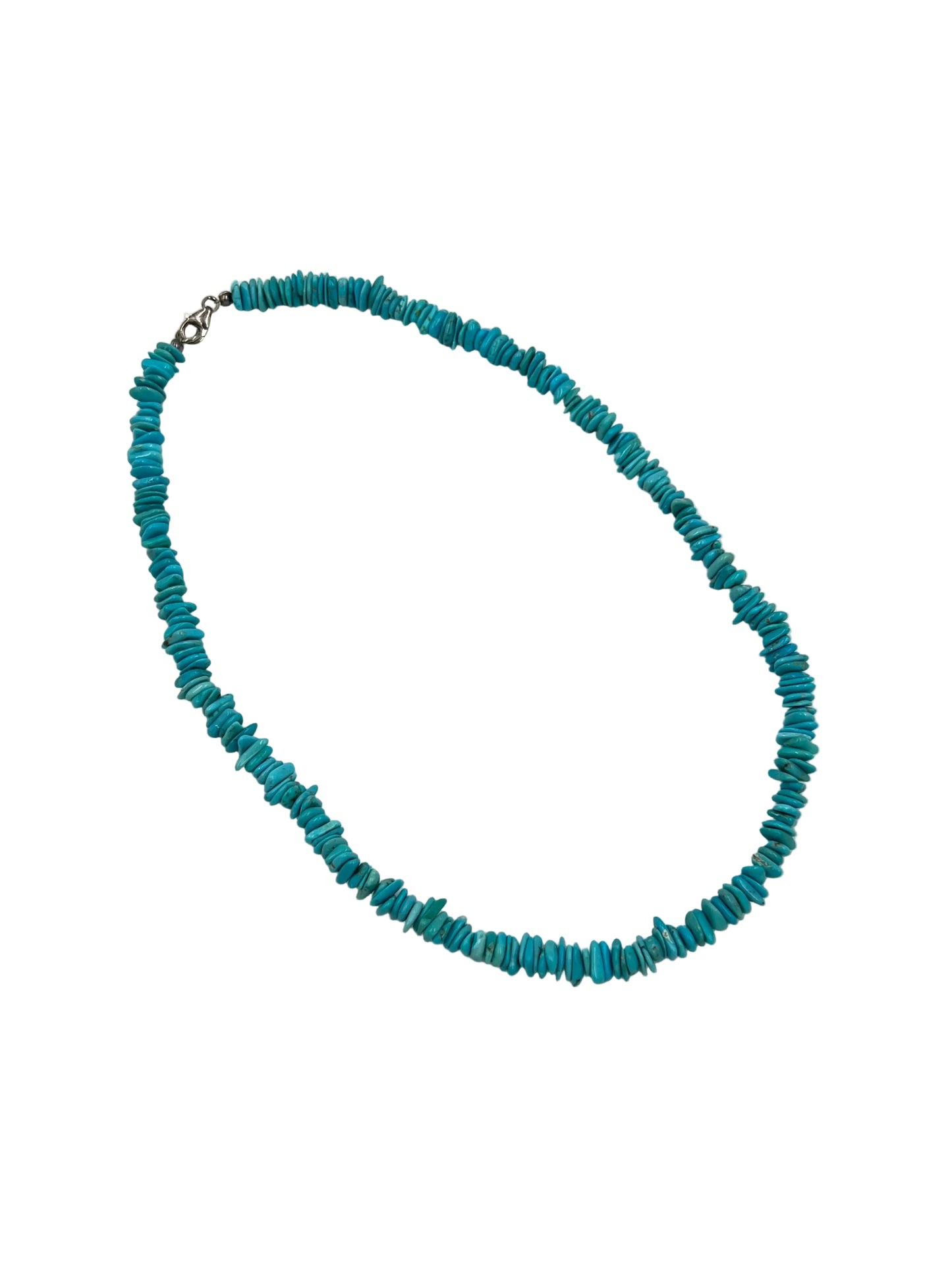 Silver Chip Turquoise Necklace