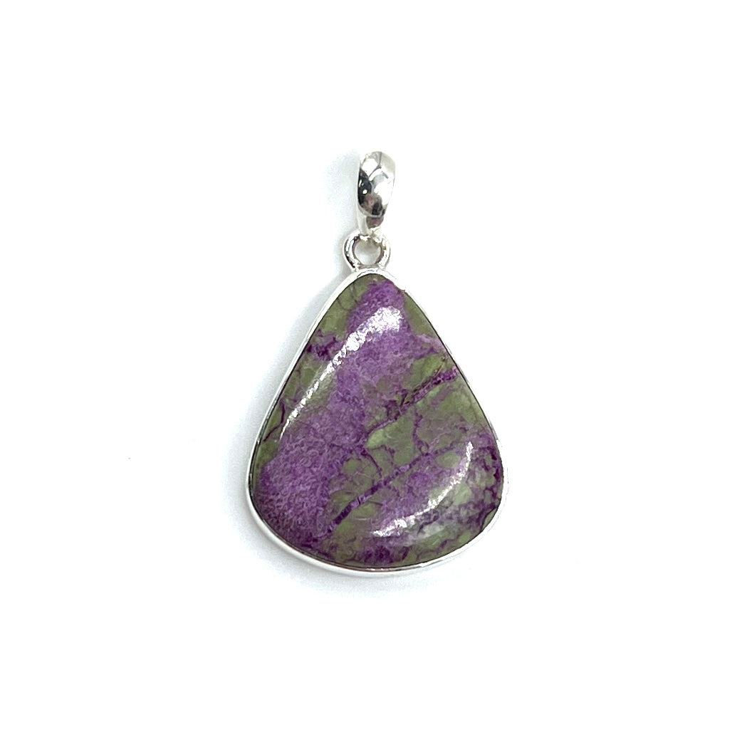 Sterling Silver Stichtite Teardrop Pendants