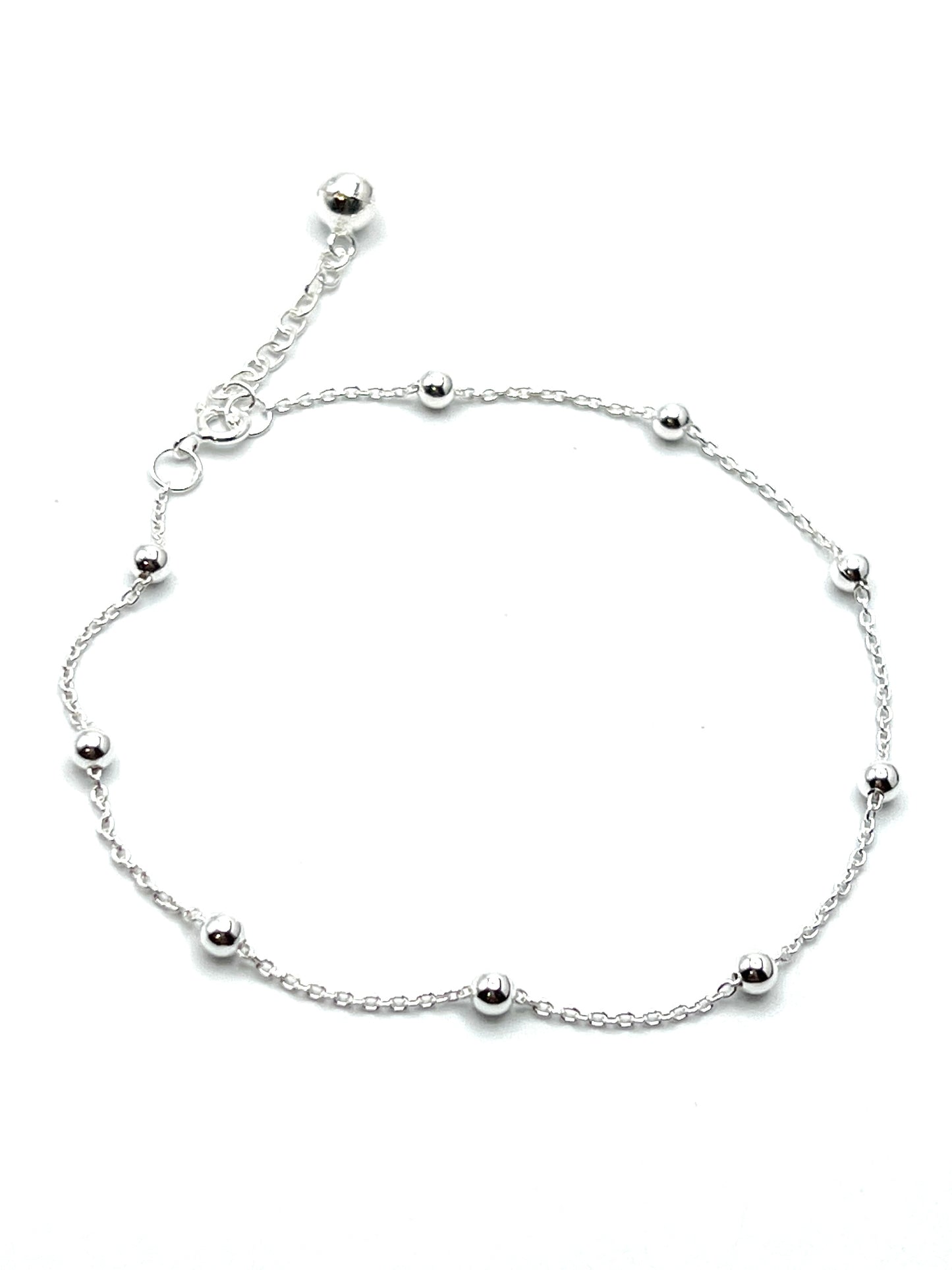 Sterling Silver Thai Multi Beaded Anklets