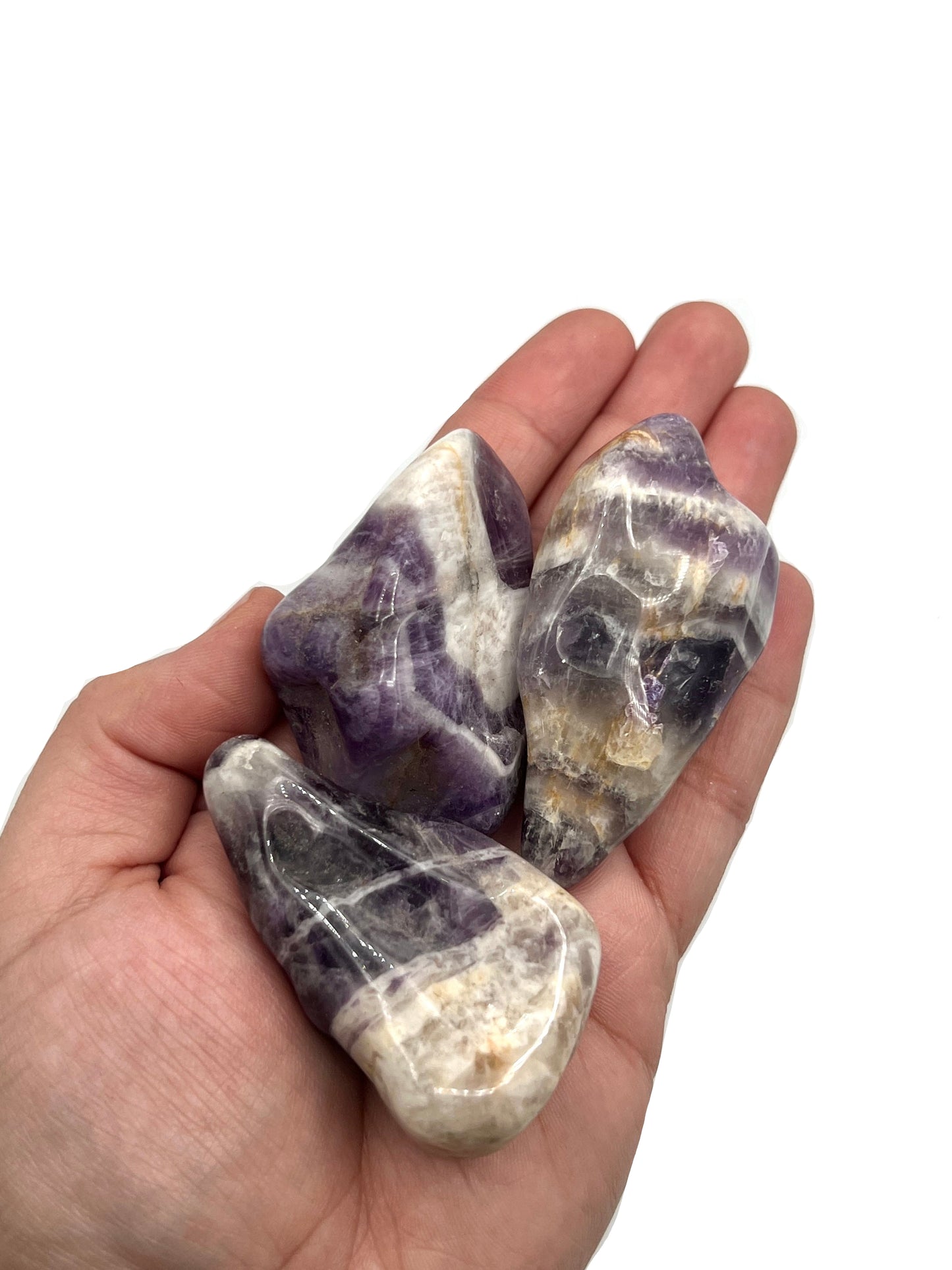 Chevron Amethyst Tumbles