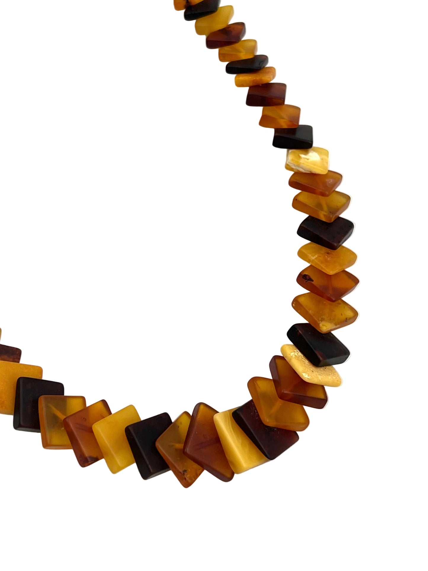 Gradient Amber Square Necklaces