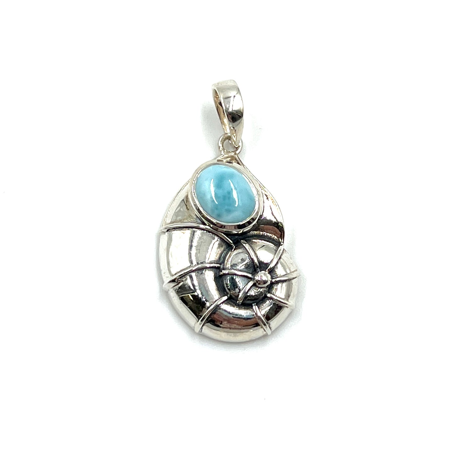 Sterling Silver Sea Creature Larimar Pendants