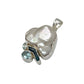 Silver Pearl & Blue Topaz Pendants