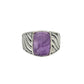 Sterling Silver Gemstone Wave Design Rings