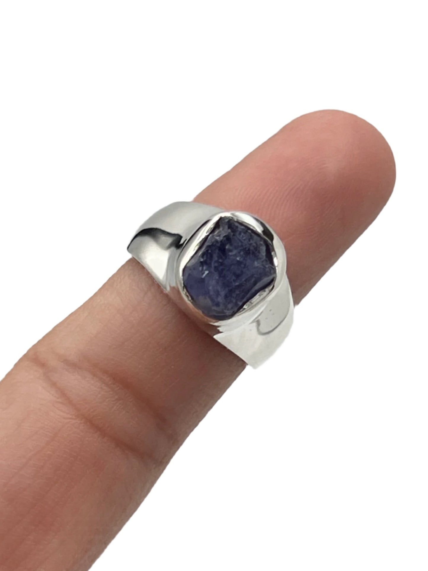Sterling Silver Raw Tanzanite Rings