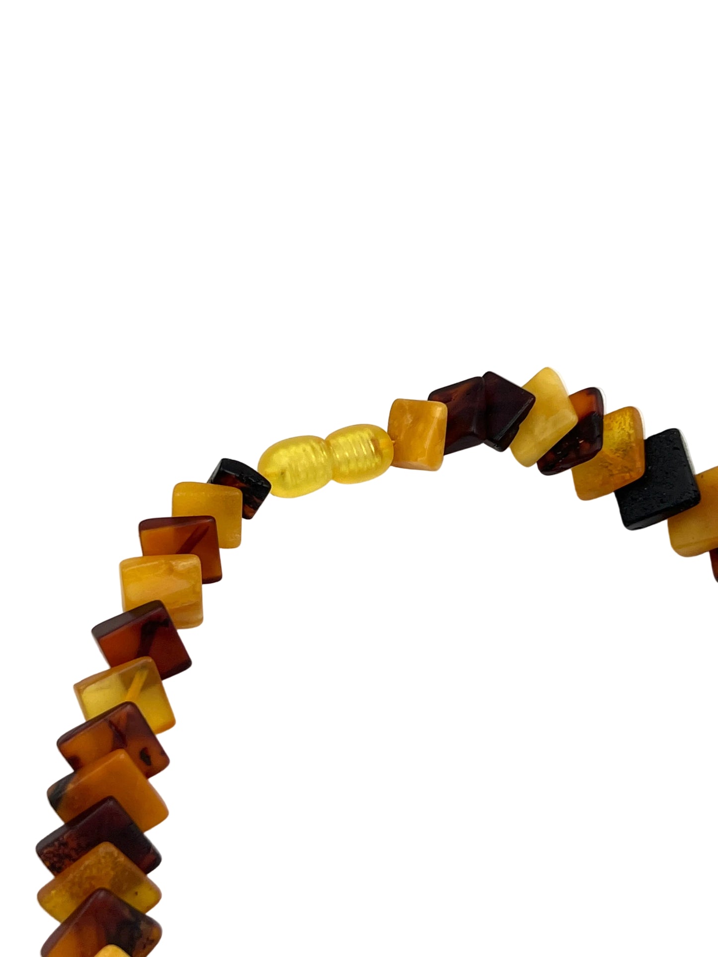 Gradient Amber Square Necklaces