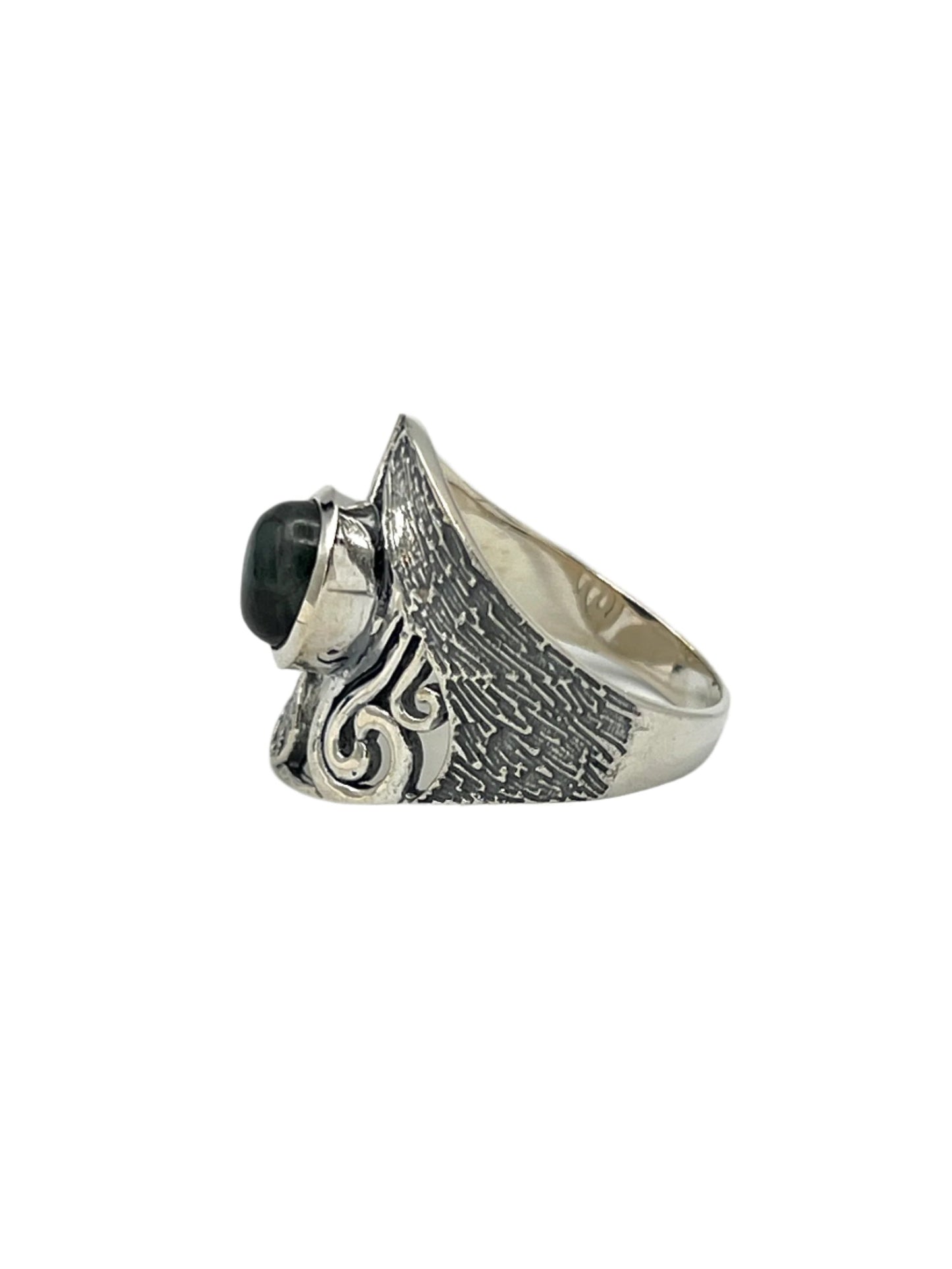 Sterling Silver Labradorite Shield Ring