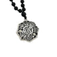 Hand knotted Lava Stone Astamangala Charka Mala