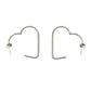Sterling Silver Heart Hoop Earrings
