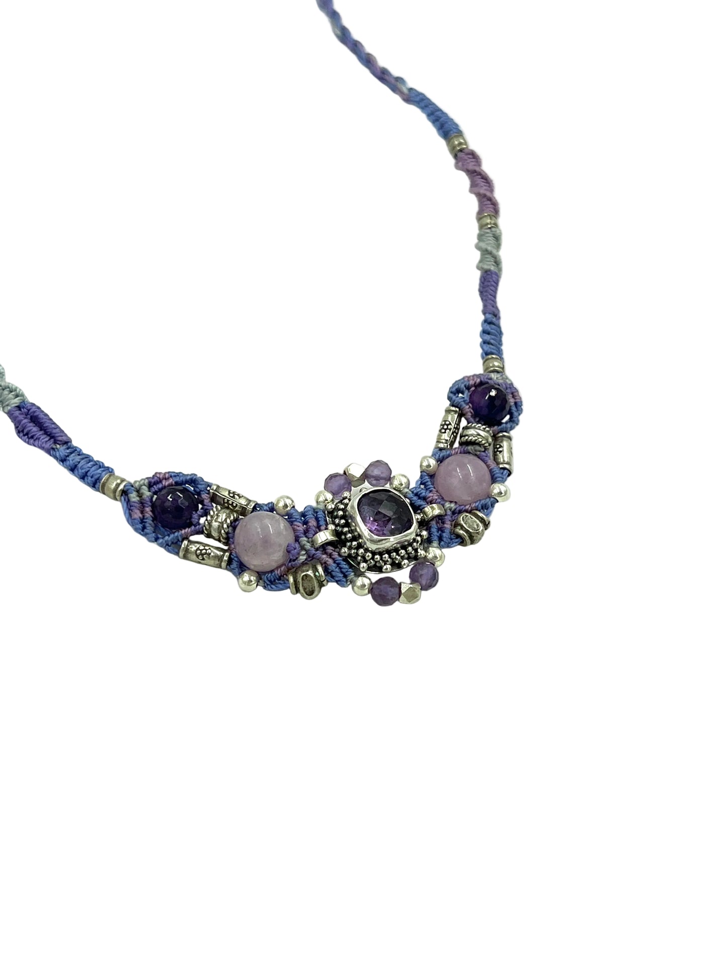 Macrame Amethyst Necklace