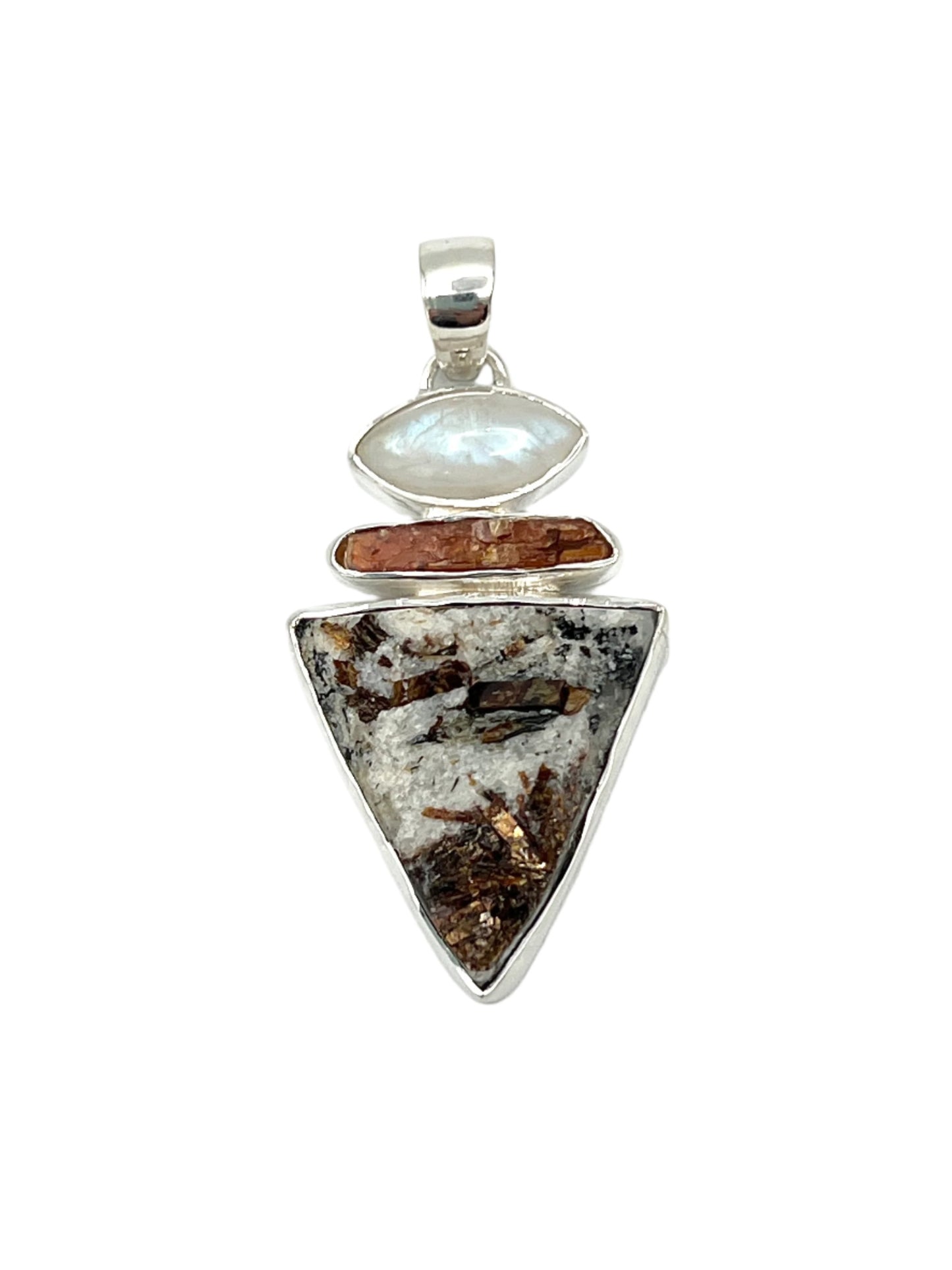 Silver Astrophyllite & Gemstone Pendants