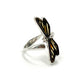 Sterling Silver Amber Dragonfly Ring