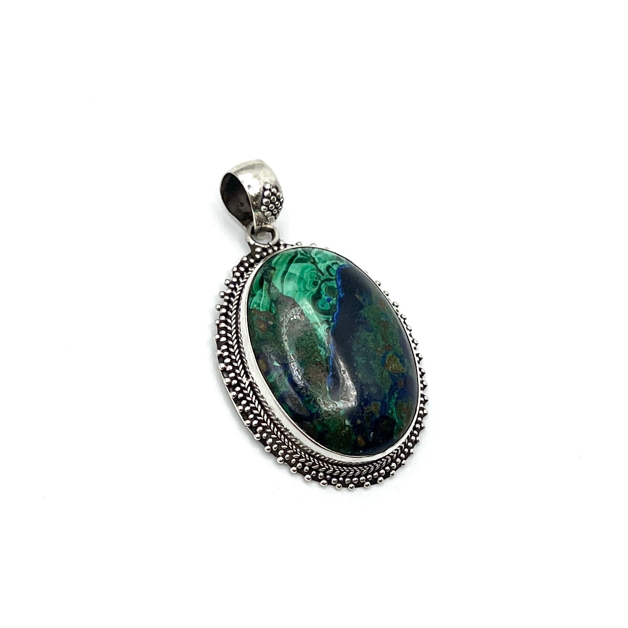 Sterling Silver Azurite & Malachite Pendants