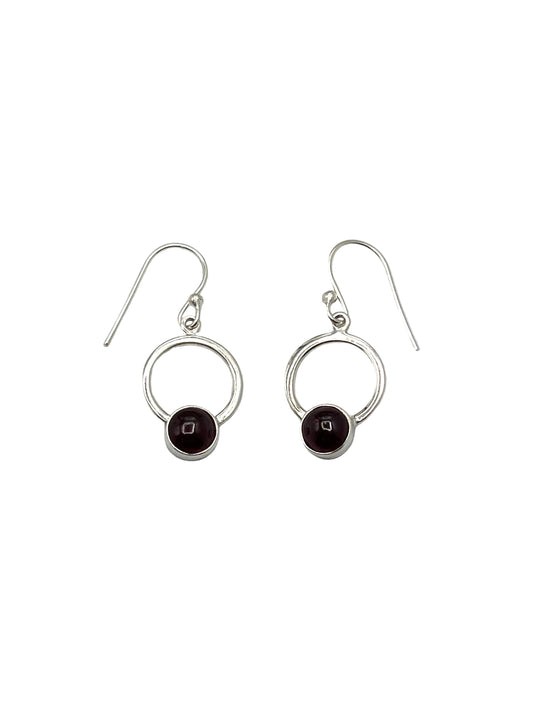 Cicle Gemstone Earrings