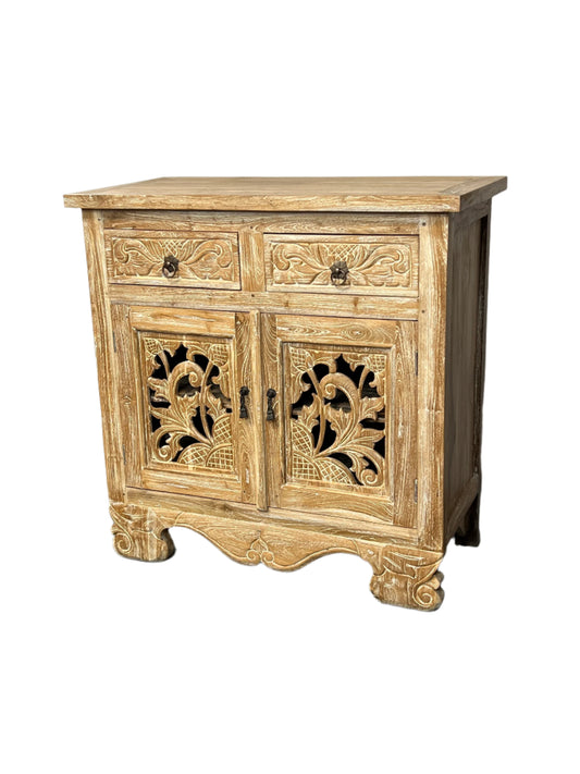 White Washed Teak Vine Vanity