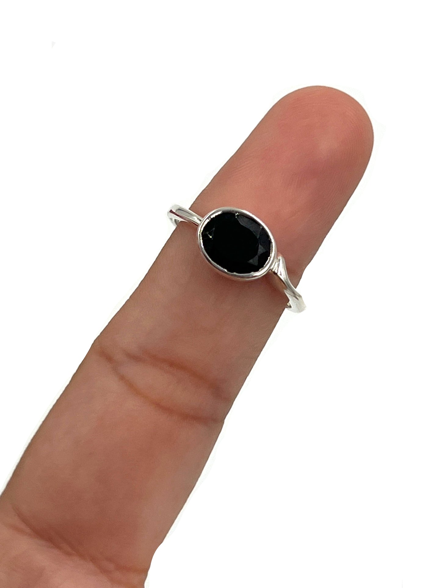 Faceted Oval Gemstone Ring