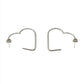 Sterling Silver Heart Hoop Earrings