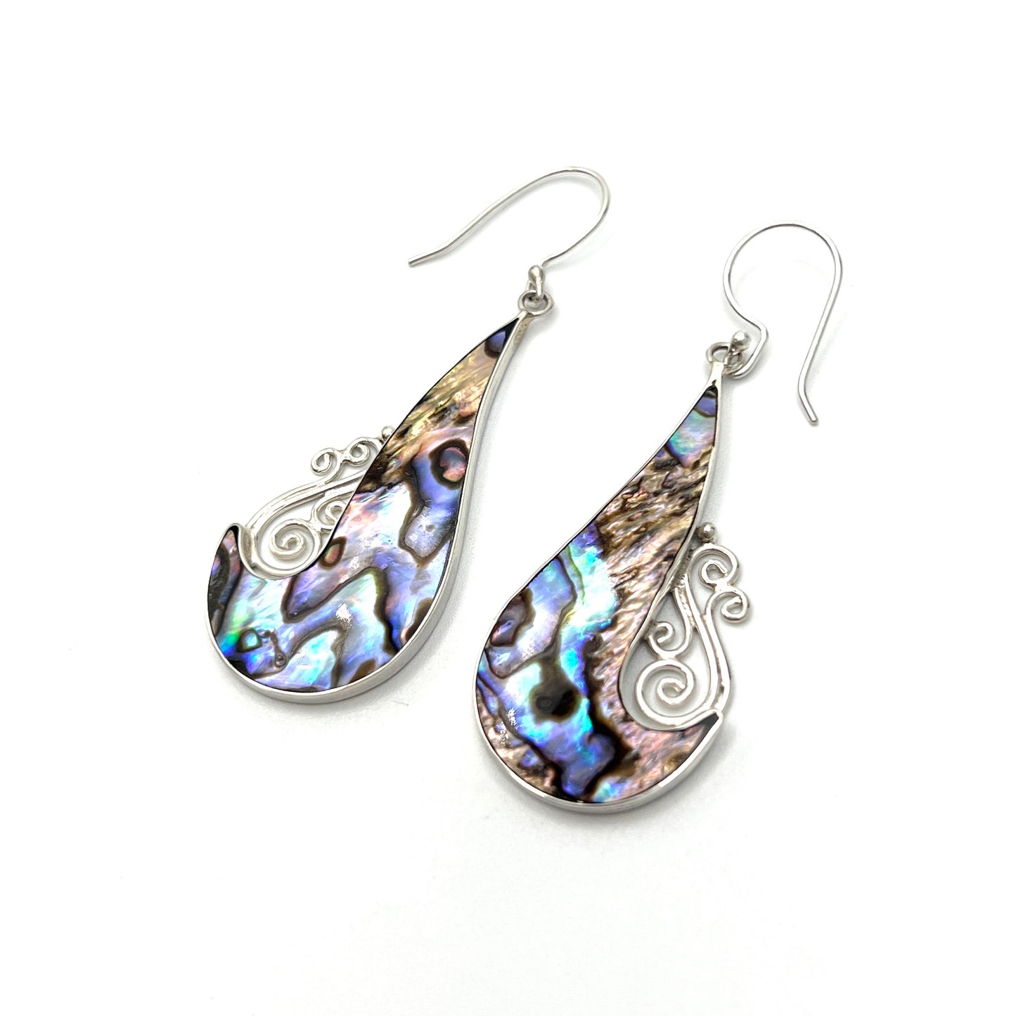 Sterling Silver Abalone Earrings