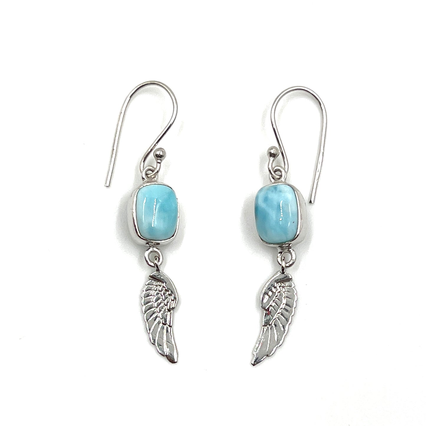 Sterling Silver Larimar Earrings