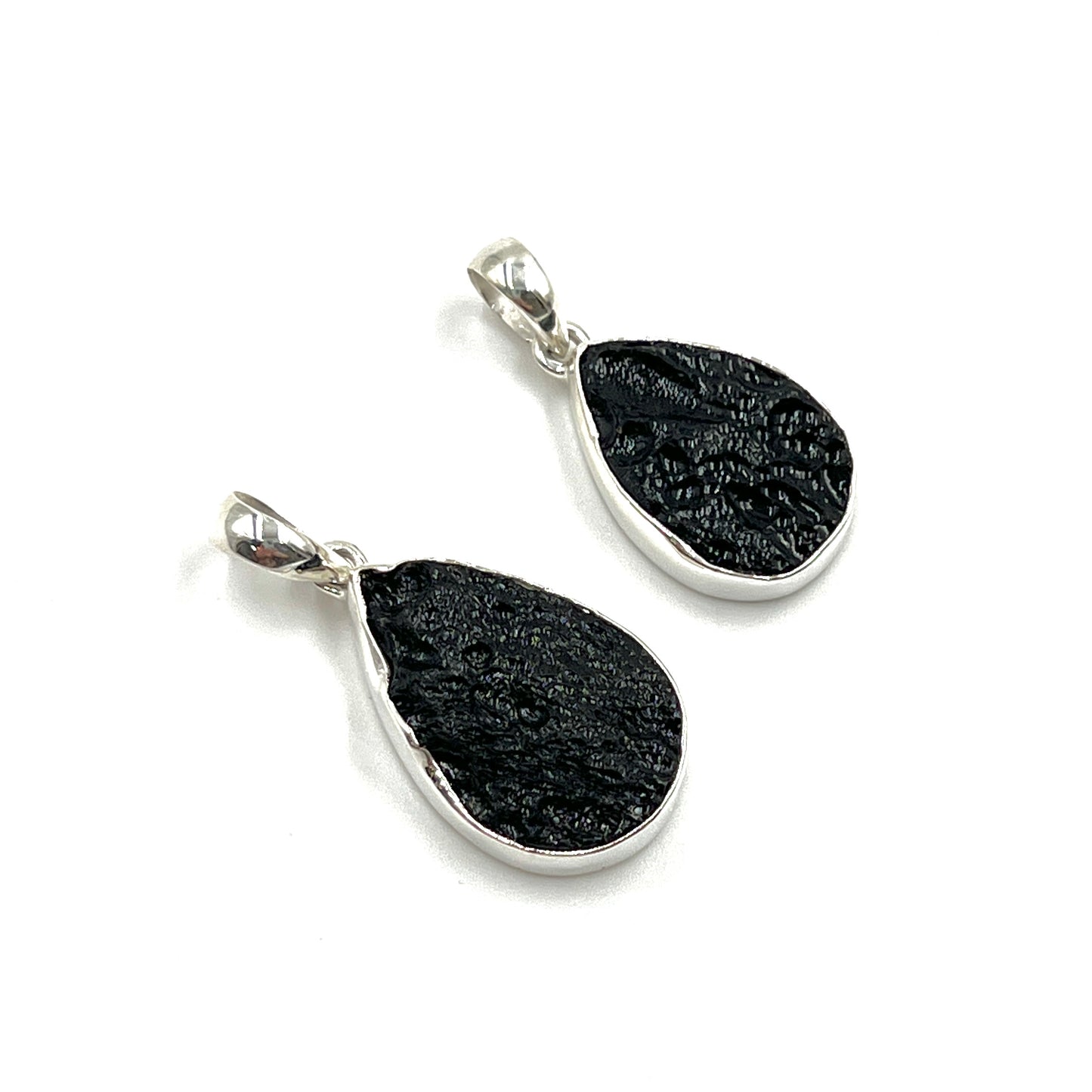 Tektite Teardrop Pendants