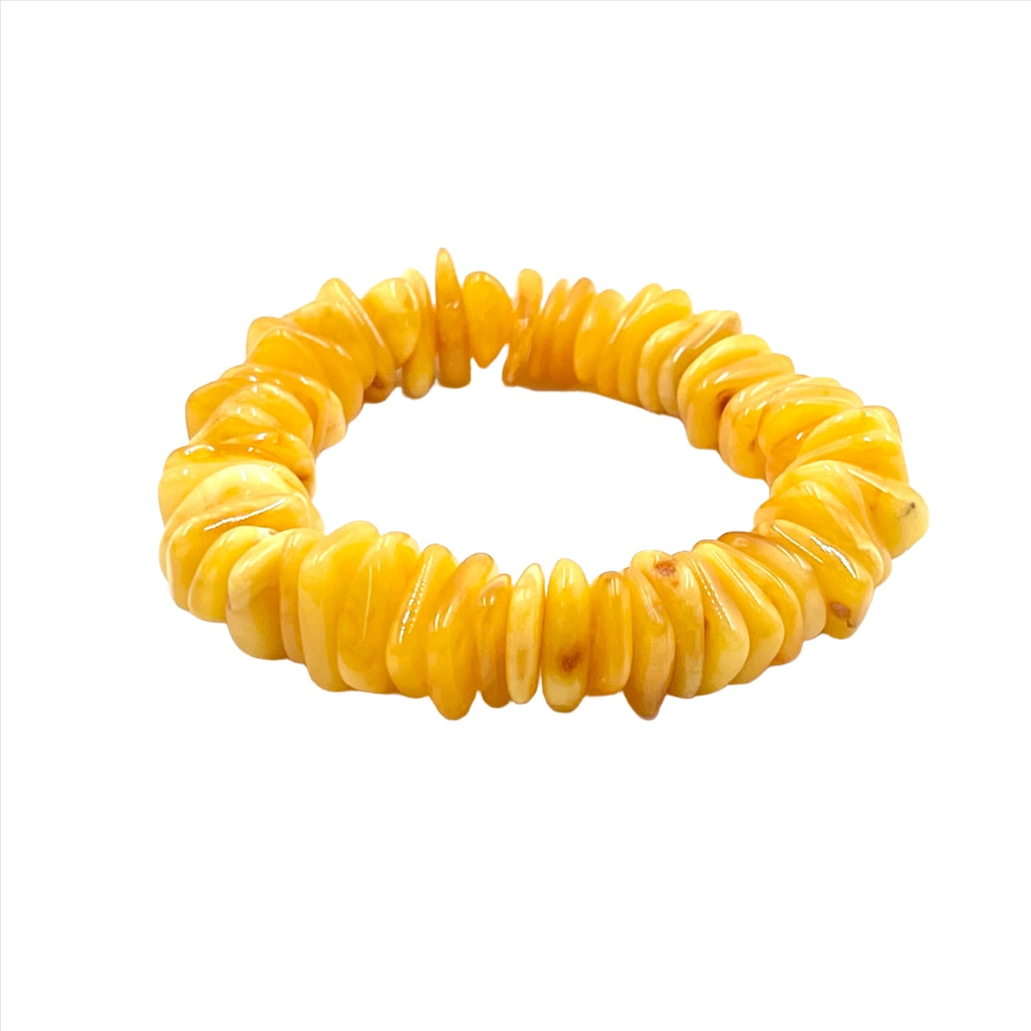 Butterscotch Amber Chip Stretchy Bracelets