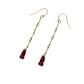 Sapphire & Ruby Gold Filled Earrings
