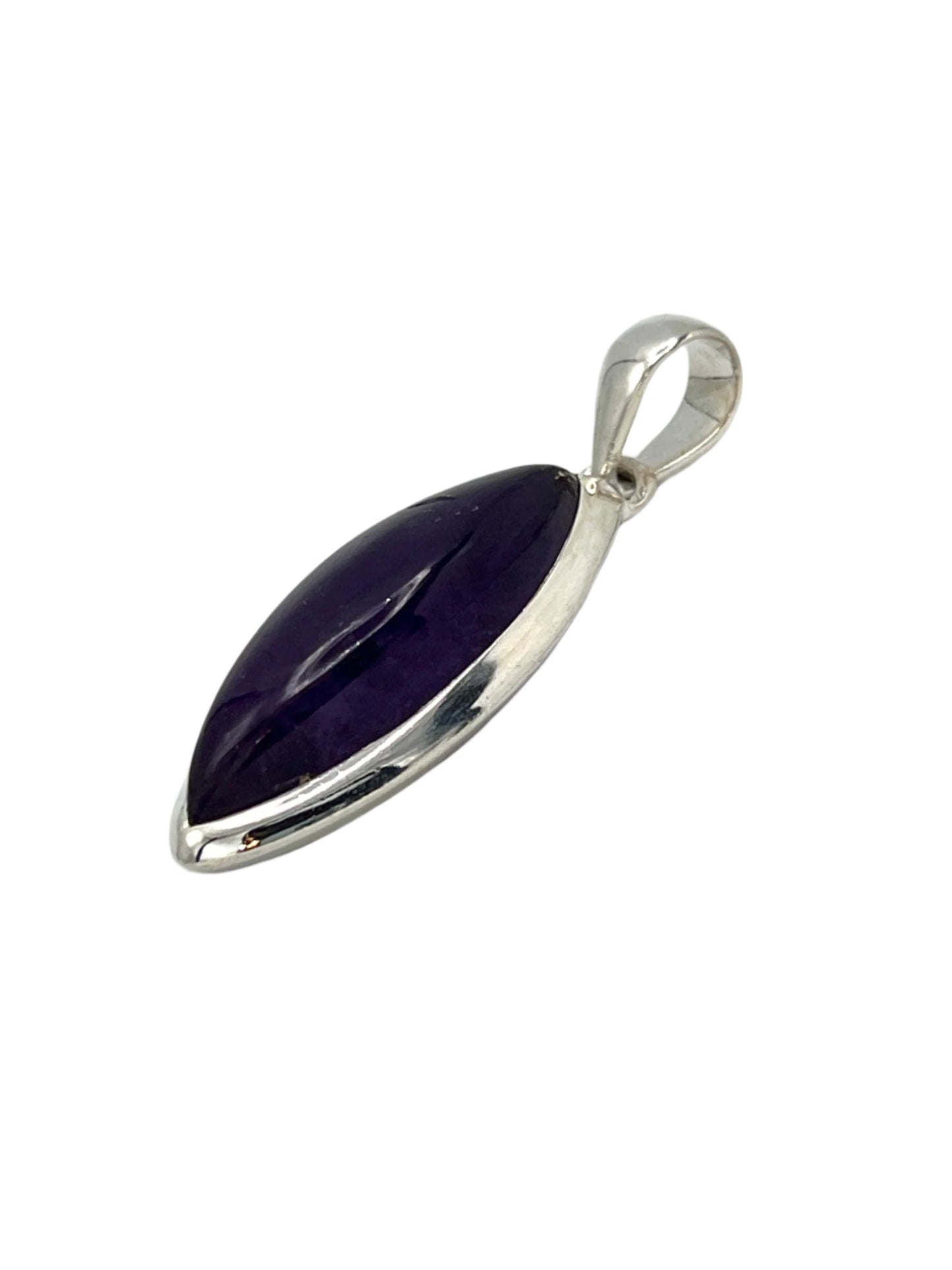 Sterling Silver Marquise Amethyst Pendants