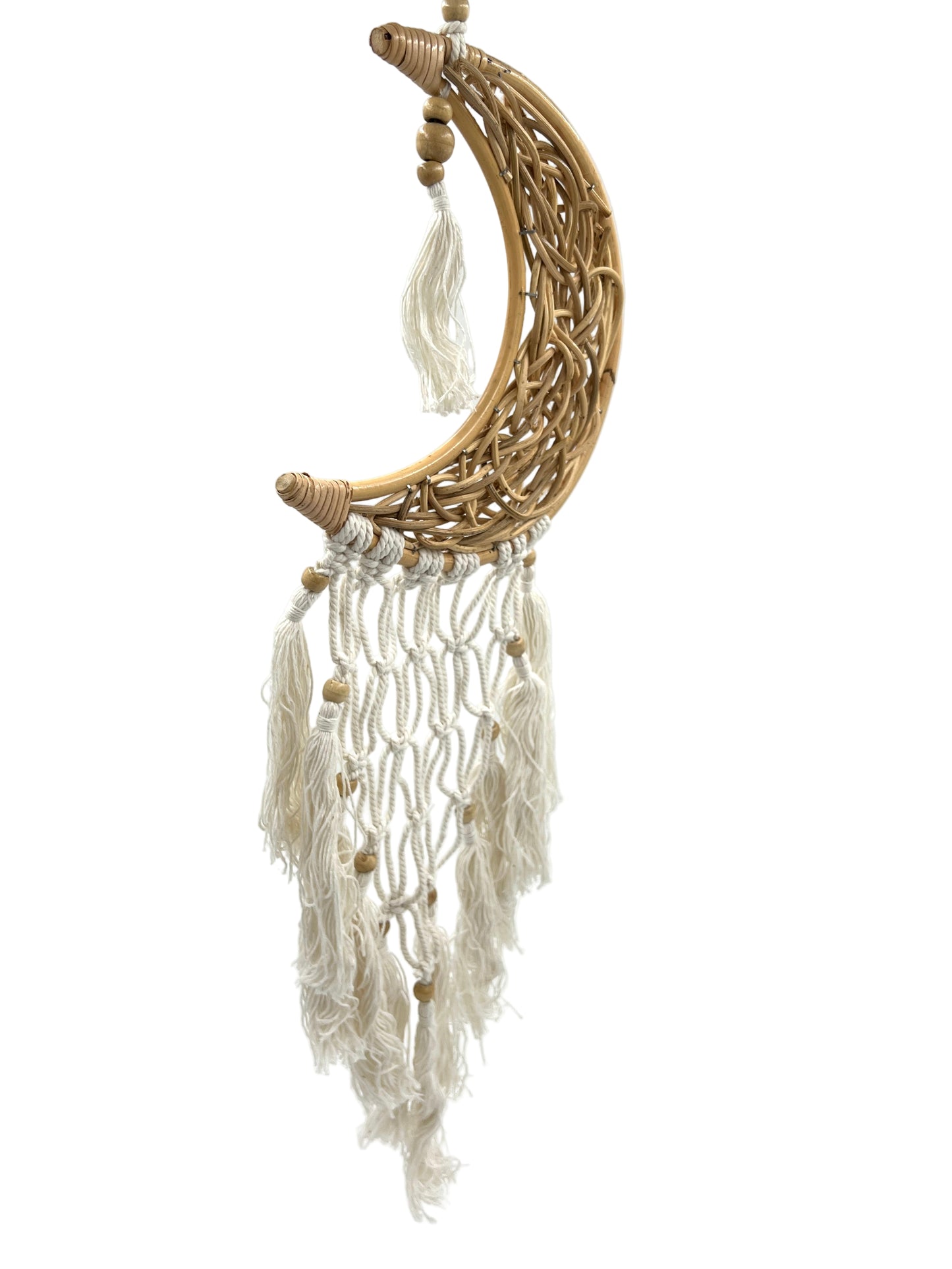 Woven Wood Moon Dream Catcher